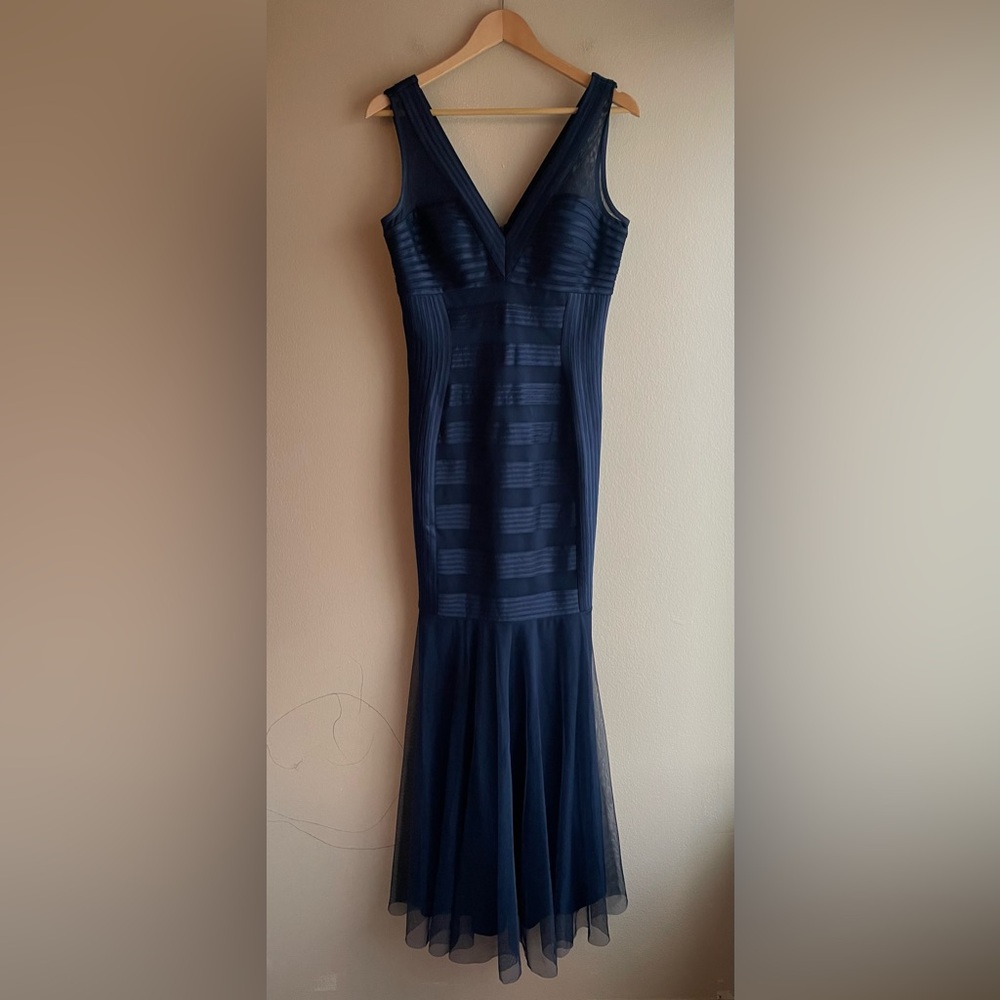 JS Collections Women Navy Blue Maxi Dress Size 8